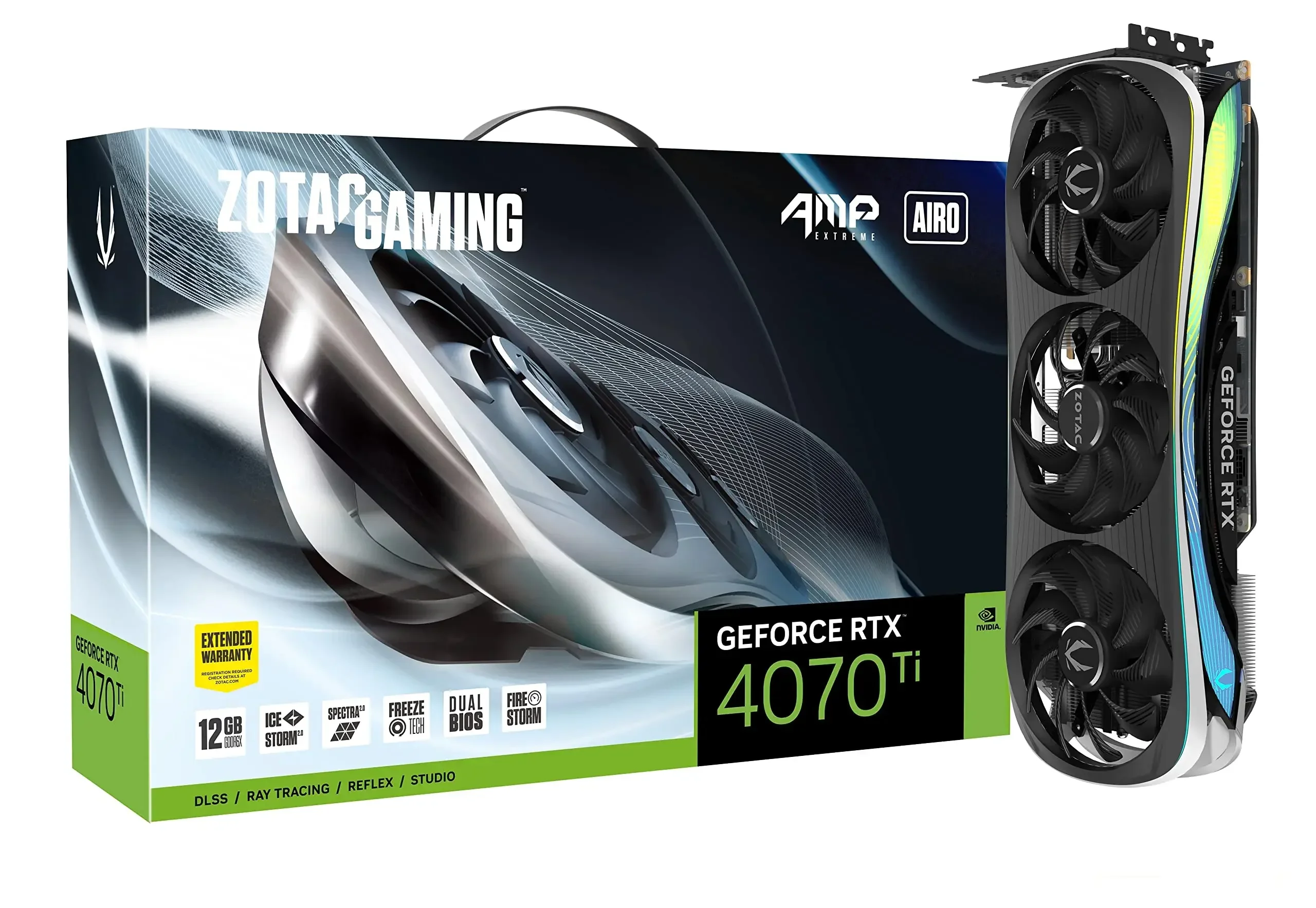 1000%%% ZO TAC 지포스 RTX 4070 Ti AMP 익스트림 AIRO 그래픽 카드