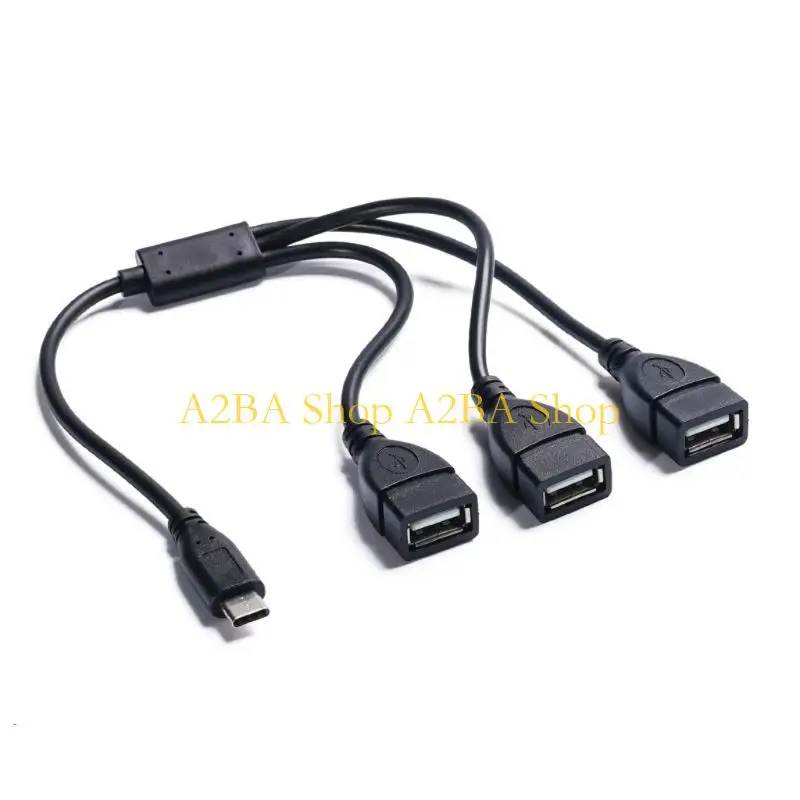 

A2BA USB C Input to 3 USB2.0 Output Hubs Charging Data Transfer Multiple Device Support