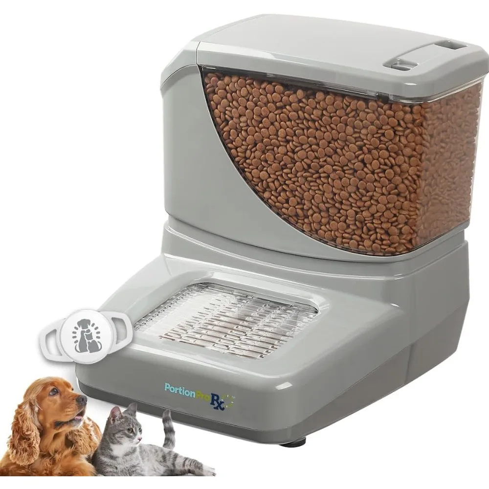 32 cups - 6 meals, timed pet feeder with silicon dog tag, portion control of cat feeder (upgraded automatic cat feeder)