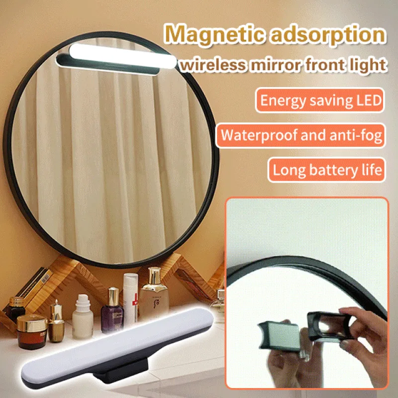 Wireless mirror lamp led make-up fill light table lamp rechargeable pool bathroom dressing dressing sub cabinet no punch hole