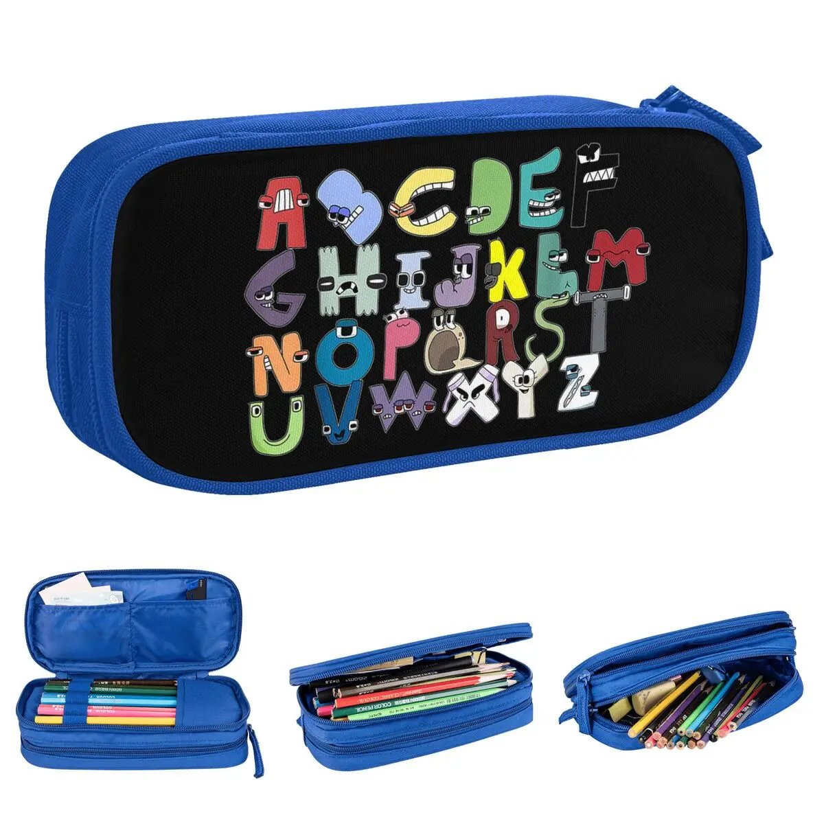 lapis grandes com zipper vilao carta abc lapis cases para meninos matching evil alphabet lore pen holder bolsa para estudante armazenamento de escritorio 01