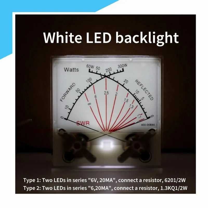 1 PCS Standing Wave Ratio SWR Watt Meter Radio Power Meter Transmitter With Backlight Plastic SWR Watt Meter