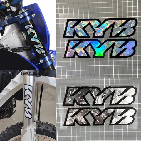 2PCS KYB Motorcycle Shock Absorber Stickers Waterproof Motorbike Front Forks Vinyl Decals for KTM BMW YAMAHA Kawasaki Suzuki
