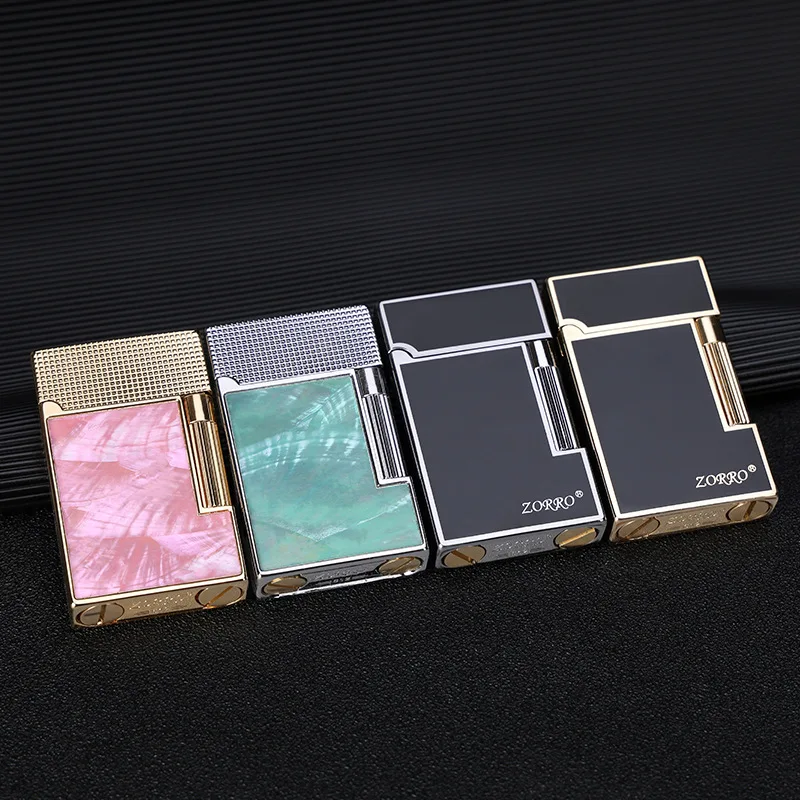 

Z612 Side Slide Lighter, Resin Color Shell Design, Creative Flip Top Windproof Lighter, Unique Gift for Men