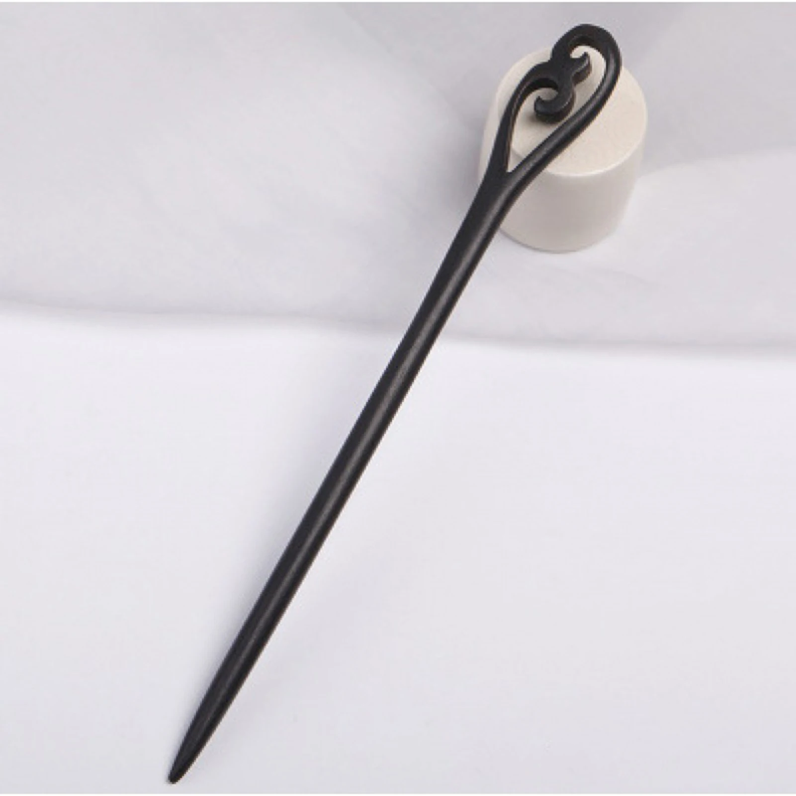 Handmade Ebony Wooden Hair Sticks Vintage Carved Design Hairpin Simple Updo Styling For Women Chinese Hanfu Hair Accessories