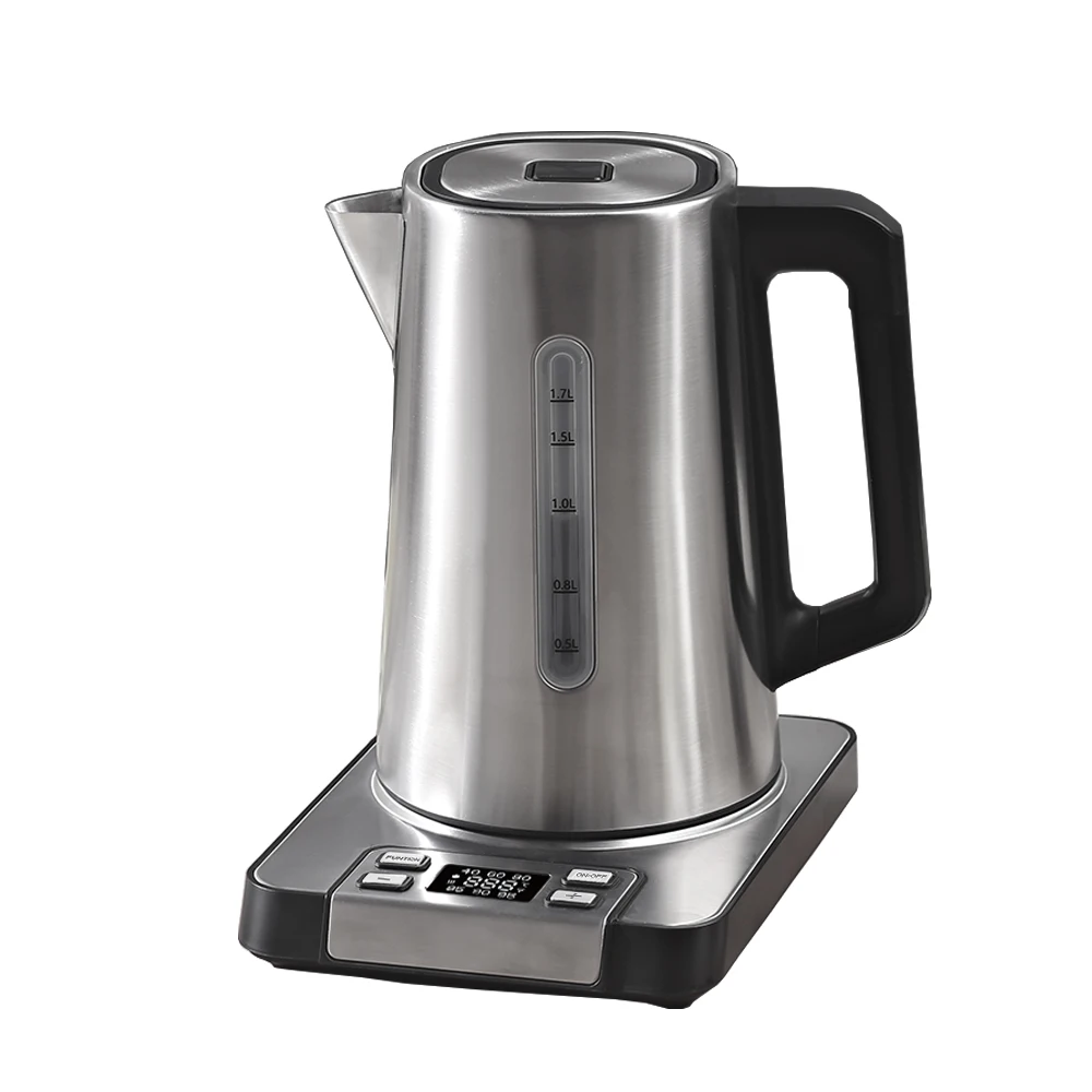 

Smart Electric Kettle 1.7 Liters 2200W Metal China Wholesale Tuya Square Electric Kettle with Temperature Control