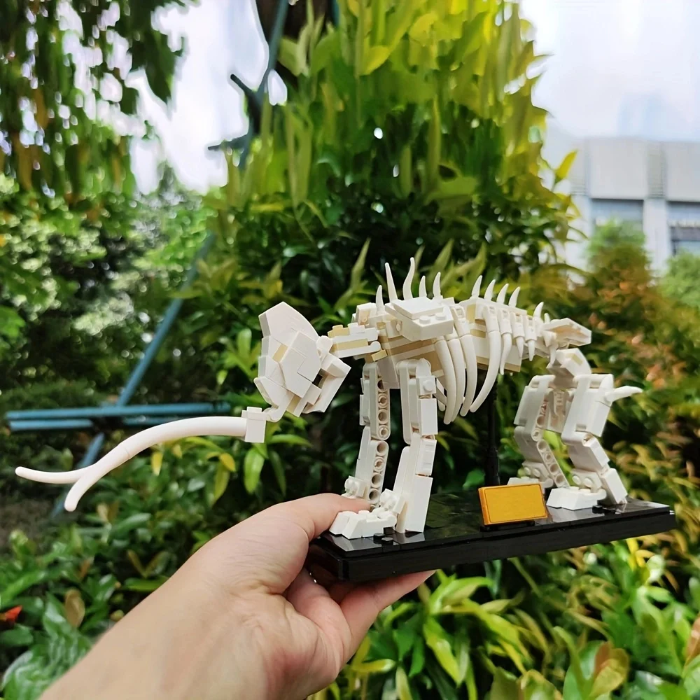 406 個のマンモス化石動物モデルビルディングブロックセット作成部屋の装飾に最適な新年クリスマス誕生日ギフト