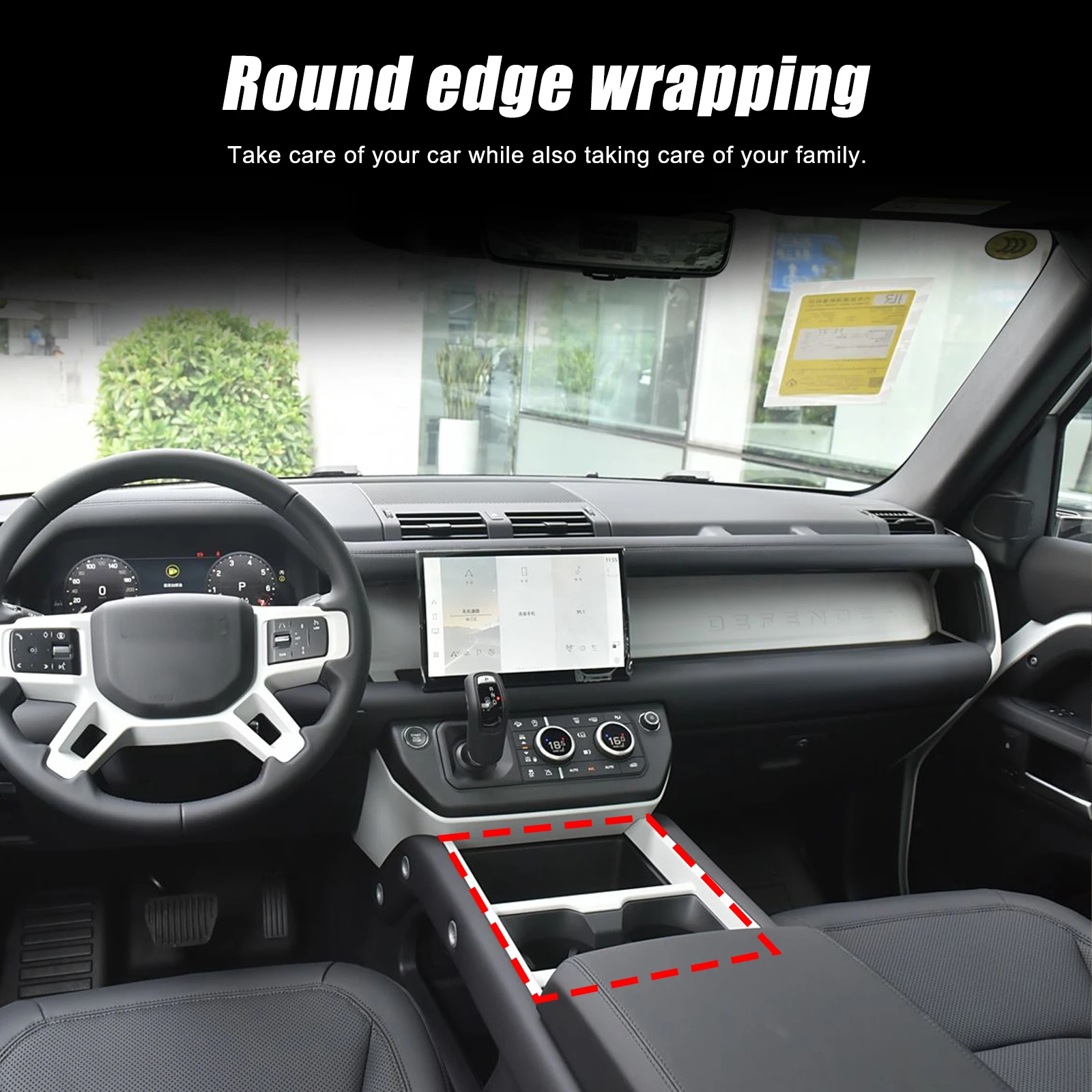 

Zinky Hard carbon fiber Car central control gear panel cover For Land Rover Defender 90 110 130 2025 + Auto Accessories 1 Pcs
