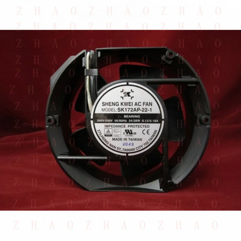 L+ for Sheng Kwei SK172AP-22-1 Industrial Fan 200V-240V Terminal 172X150X51mm 50/60Hz