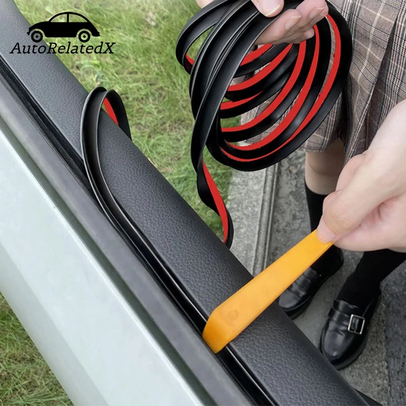 

Car Window Lift Sealing Strips Car Window Seal Strip Auto Rubber Side Window Filler V Shape Weatherstrip Noise Insulation Goods