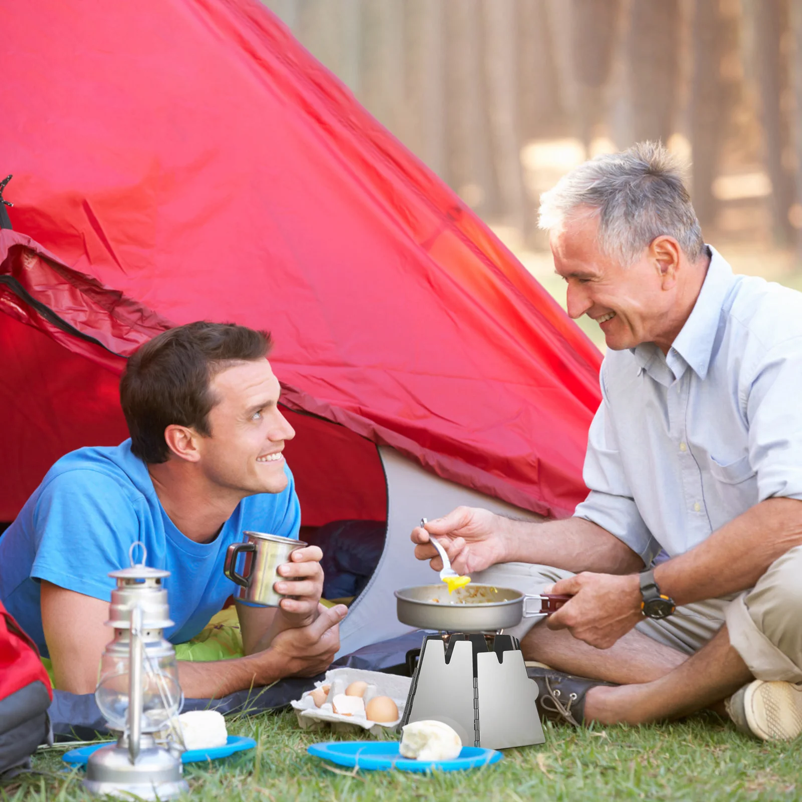 

Portable Camping Stove Folding Wood Burning Durable Stainless Steel Outdoor Cooking Family Gathering Picnic Pocket Stove