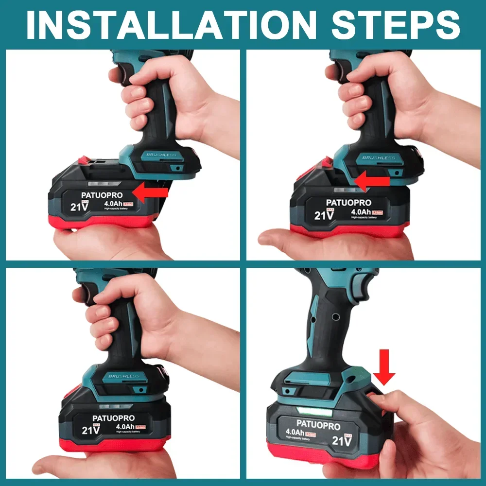 Imagem -04 - Bateria de Lítio Recarregável Apto para Makita 18v Ferramentas Elétricas Chave sem Fio Serra Broca Moedor Chave de Fenda 1821v 2.0 a 6.0ah