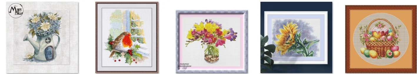 

Набор для вышивки крестом DIY Набор для украшения гостиной Набор для вышивки крестом Новые поделки Ручная вышивка Весенние цветы 44-39