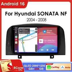 Android 16 For Hyundai SONATA NF 2004 2005 2006 2007 2008 Qualcomm Carplay Auto Car Radio Multimedia Player GPS Navigation