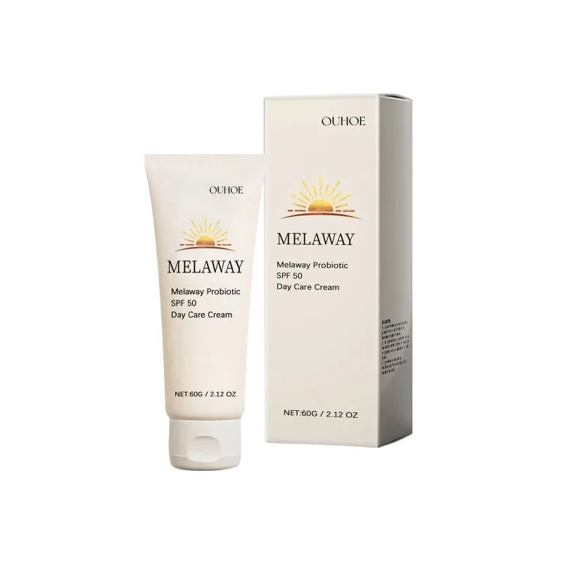 60g Melaway Probiótico SPF50 Creme de Cuidados Diários Clareador Creme Solar Anti-Envelhecimento Hidratante de Longa Duração Protetor Solar da Pele