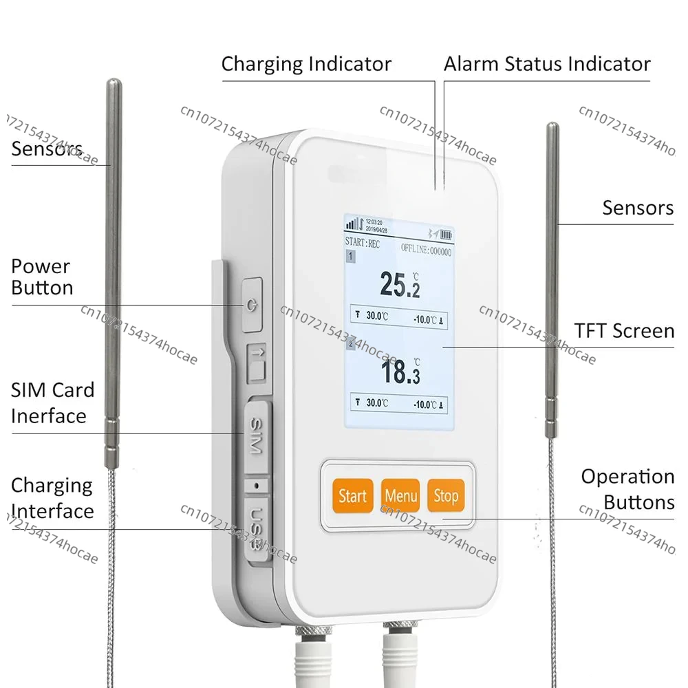 With 4G&WIFI  Plus Real Time Temperature And Humidity Monitoring Data Logger Recorder