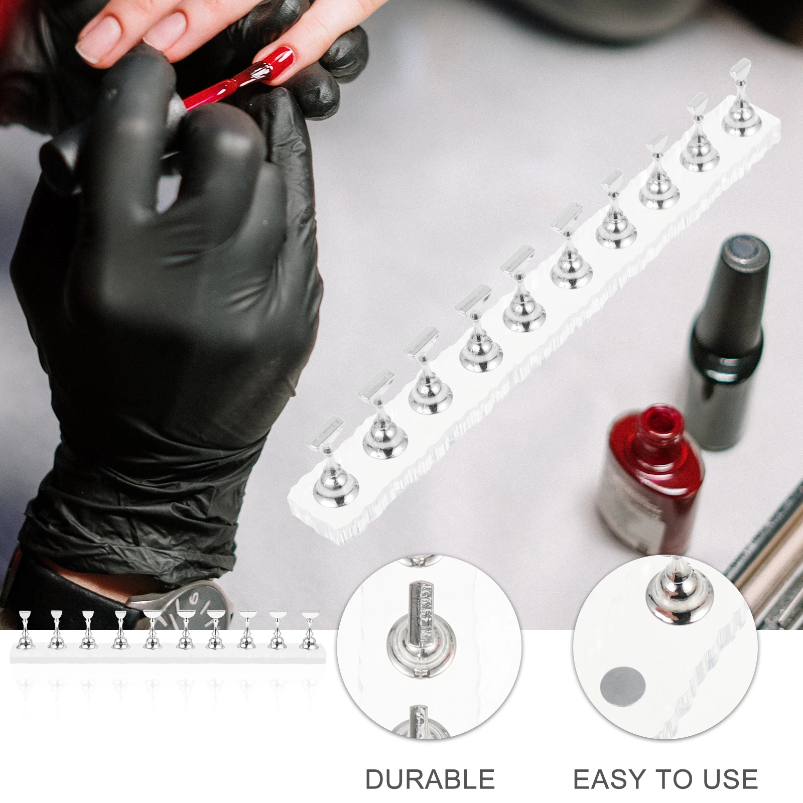 

Nail Base Fake Nails Holder Symphony Creative Stands Beauty Hand Acrylic Convenient Display Decorative Racks