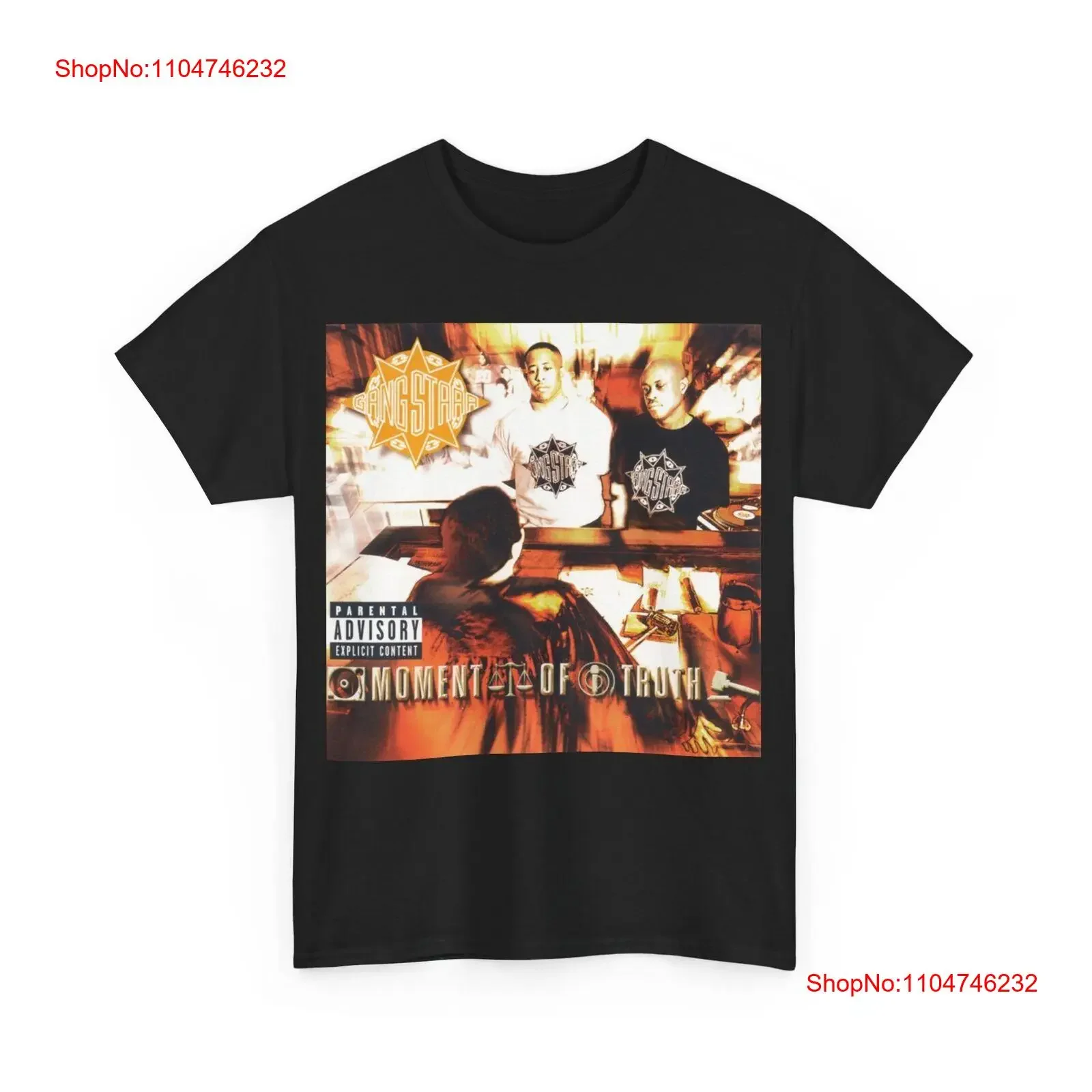 Gang Starr T Shirt Moment Of Truth 90's Hip Hop Fan vintage Washed Casual fashion Comfortable Versatile graphic Slightly