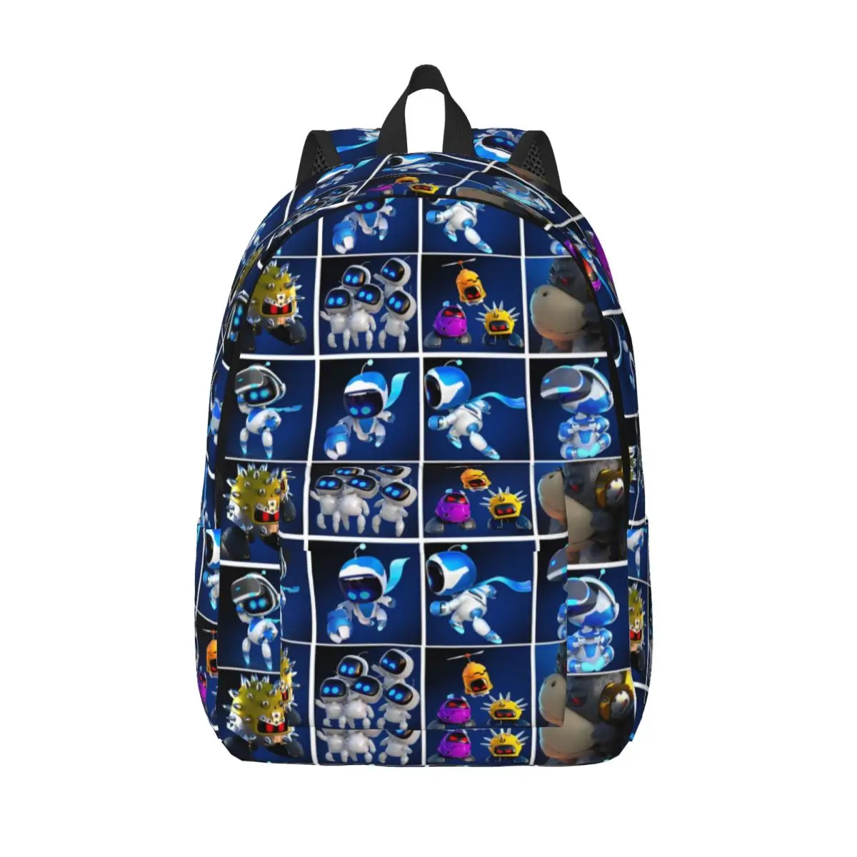 Astrobots Collage Game for Teens Student School Bookbag Daypack Middle High College with Pocket