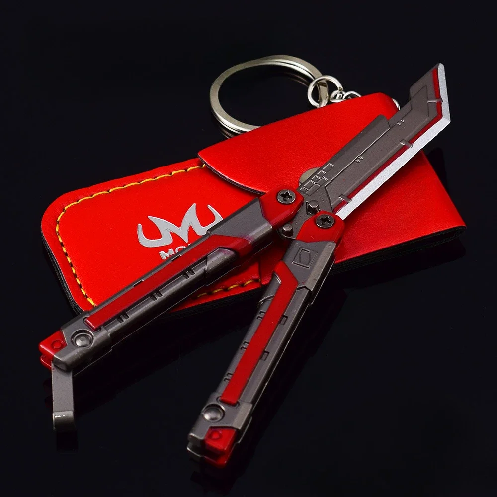 12cm Mini RGX 11Z PRO Graphics Card Folding Knife Keychain Valorant Game Peripheral Fearless Contract with Leather Cover Version