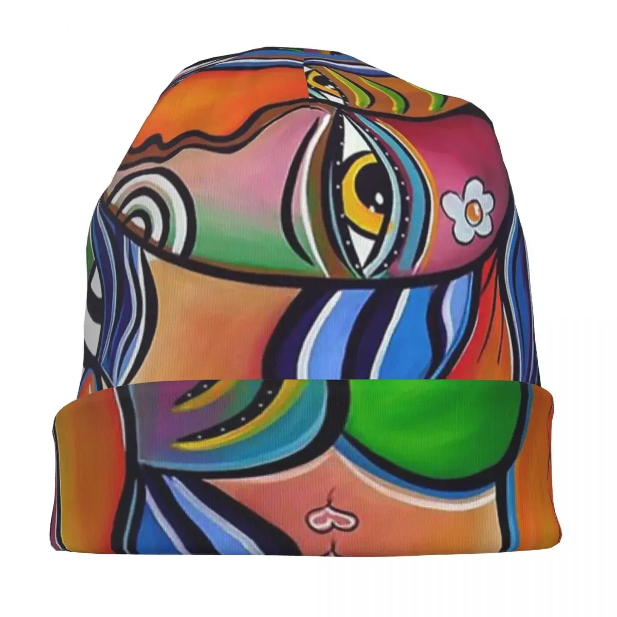 Pablo Picasso Face Beauty Skullies Beanies Hats Fashion Unisex Outdoor Cap Warm Multifunction Bonnet