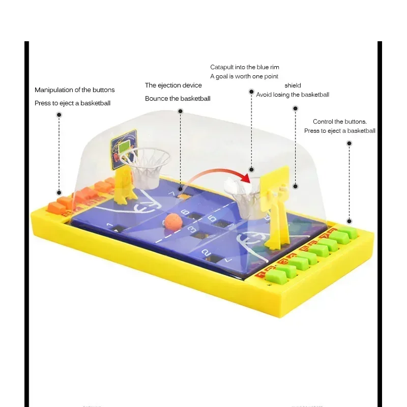 Mini Table Game Finger Basketball Board Game Desktop Basketball Court Training Shooting Toys Parent-Child Interactive Toy