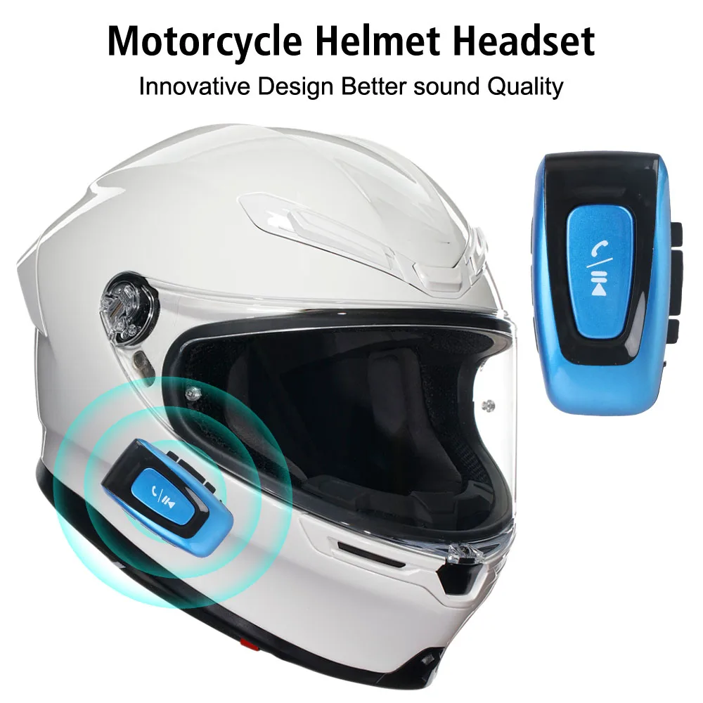 Moto Waterproof Motorcycle Helmet Headset Bluetooth-Compatible 5.0 Stereo Headset Riders Motorcycle Headset Noise Reduction