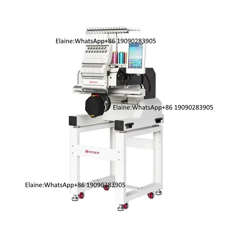 MBC 1501 MYSEW Single Head 15-Needle Industrial Automatic High Speed Computerized Bags Shoes Clothes Embroidery Machine