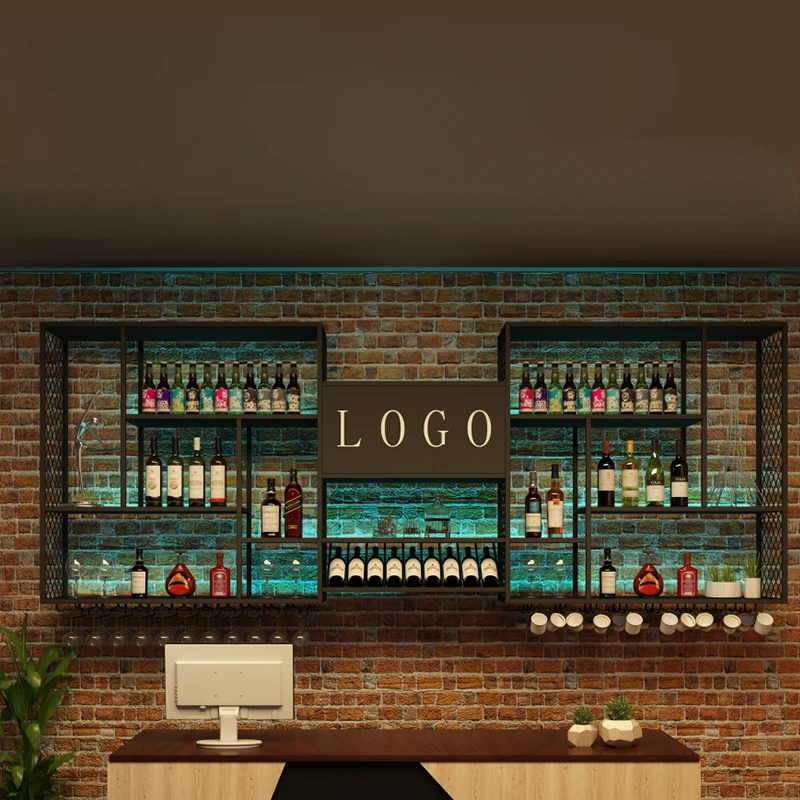 

Modern Wine Cabinet Coffee Restaurant Apartment Industrial Wine Cabinet Service Vitrinas Expositoras De Cristal Bar Furniture