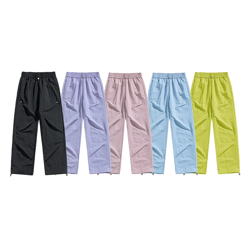 2026 Summer Unisex Quick Dry Casual Pants Water Repellent UV Protection Ice Silk Feel Thin Breathable Streetwear Long Trousers