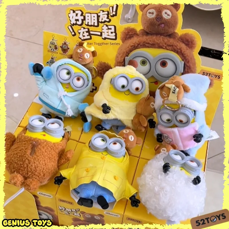 

52Toys Genuine New Bob&Tim Minions Better Toggther Series Trendy Blind Box Minions Anime Figures Mystery Box Decoration Gift Toy