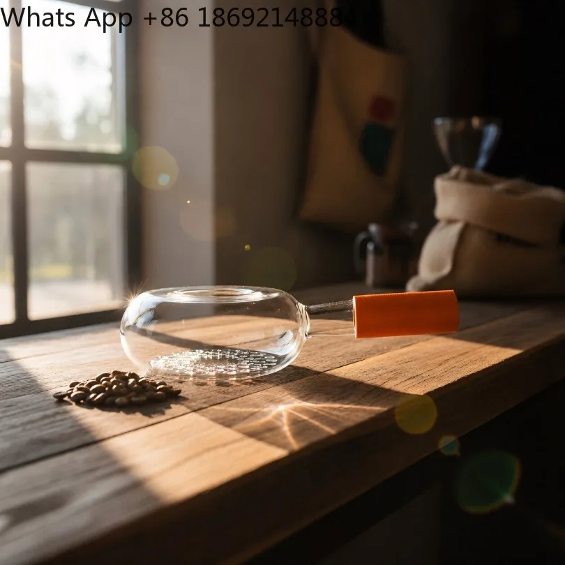 High Borosilicate Glass Coffee Roaster Hand Roasting Mesh Visible Hand‑Shake Coffee Bean Roaster