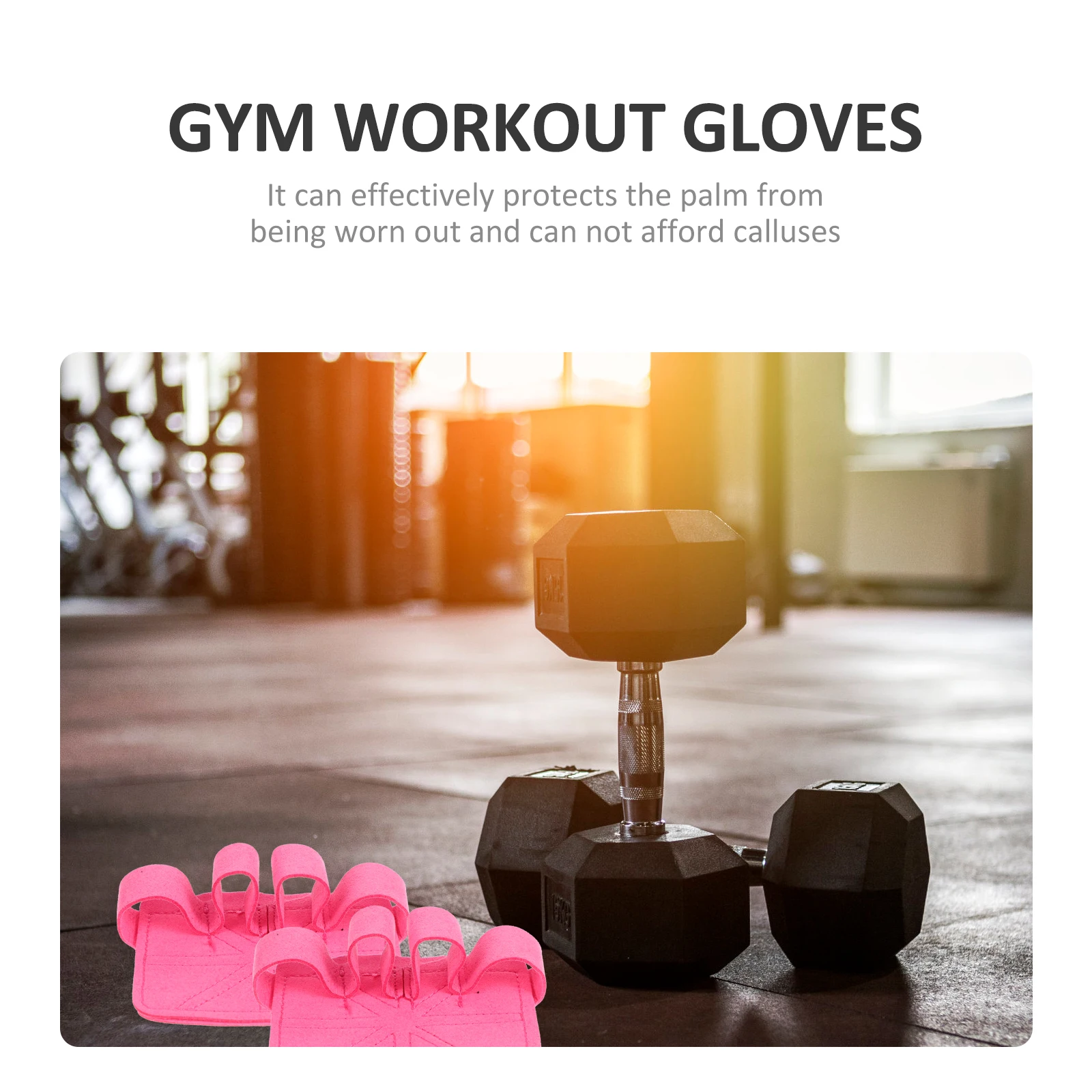 

1Pair Weightlifting Palm Protectors Breathable Grip Pads Lightweight Anti Slip Workout Gym Gloves Lifting Grips