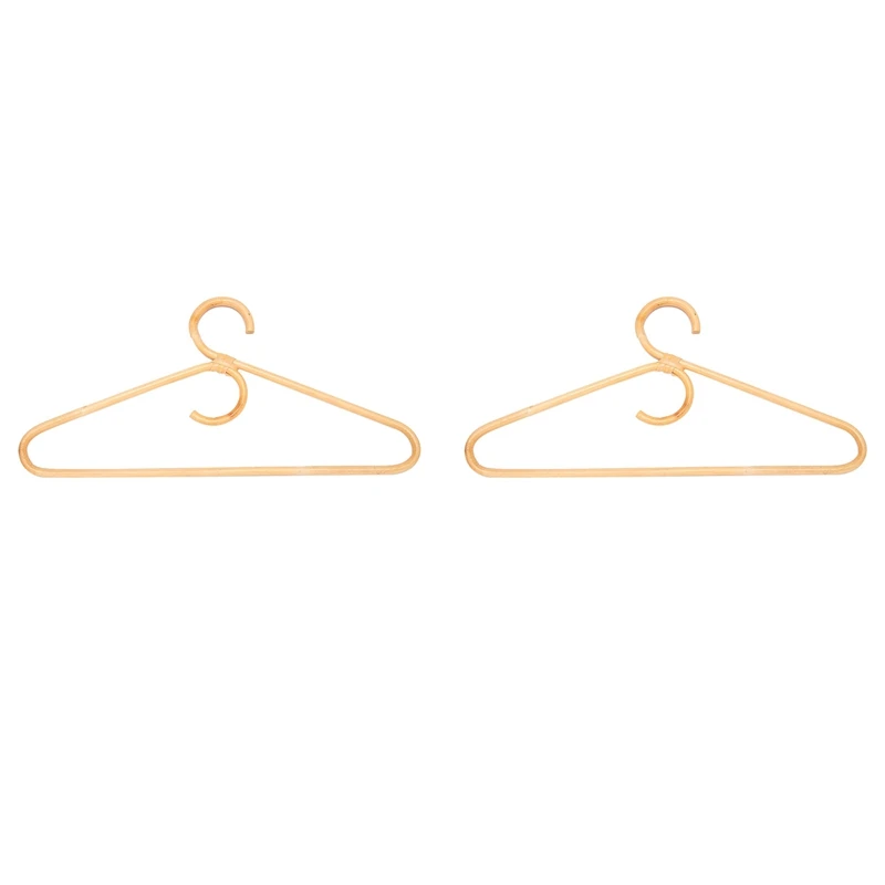 

2X Rattan Clothes Hanger Style,Garments Organizer,Rack Adult Hanger,Room Decoration Hanger For Your Clothes Promotion