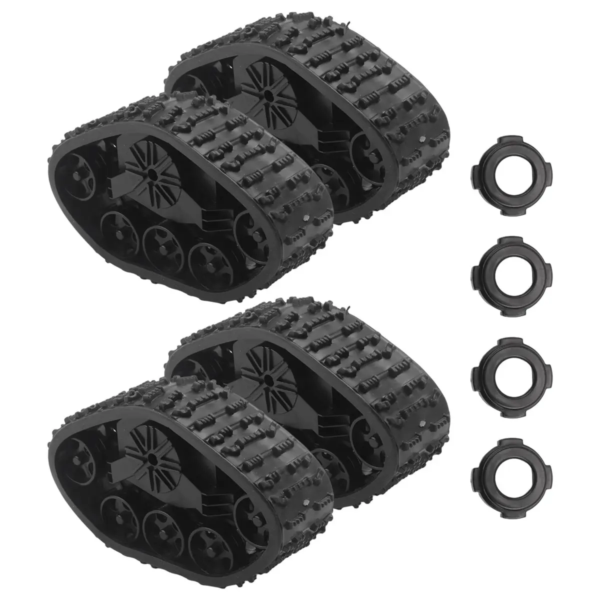 ABME New 4Pcs Snow Track Wheel Tire for C14 C24 C24-1 B14 B24 1/16 RC Car Upgrade Parts Accessories