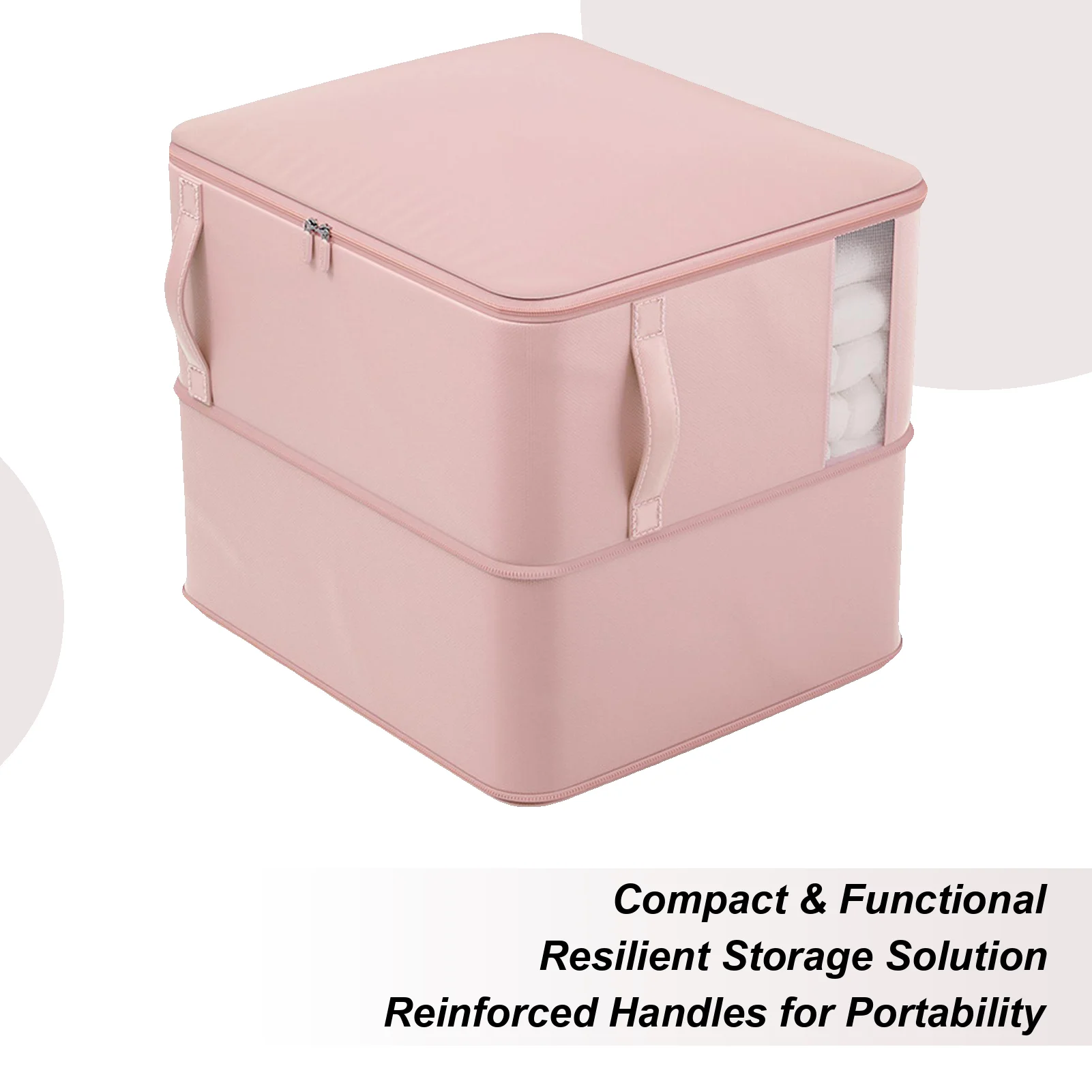 

Сумка для одеял и одеял Компрессионный органайзер для одеял Многоразовый тканевый органайзер с прозрачным штабелируемым чехлом для