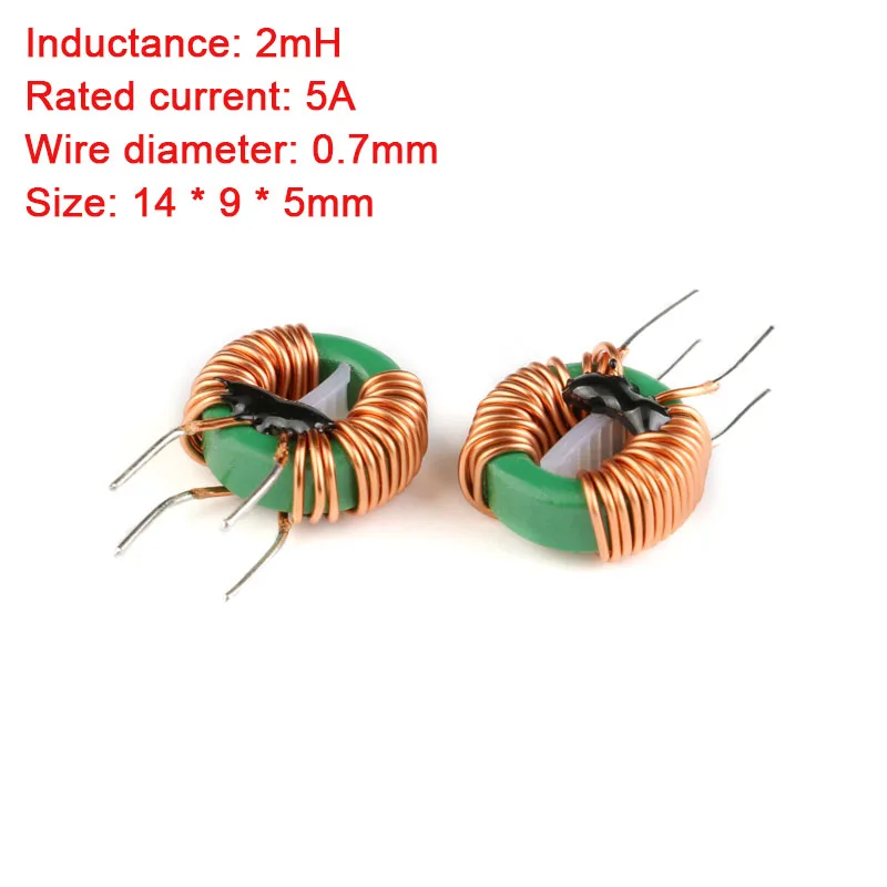 2pcs/1p Filter Inductor 22*14*8 2MH 0.1 Wire 14*9*5mm 10MH 2MH 5MH Common Mode Choke Inductor 4*15mm 3.3UH R Rod Inductance Coil