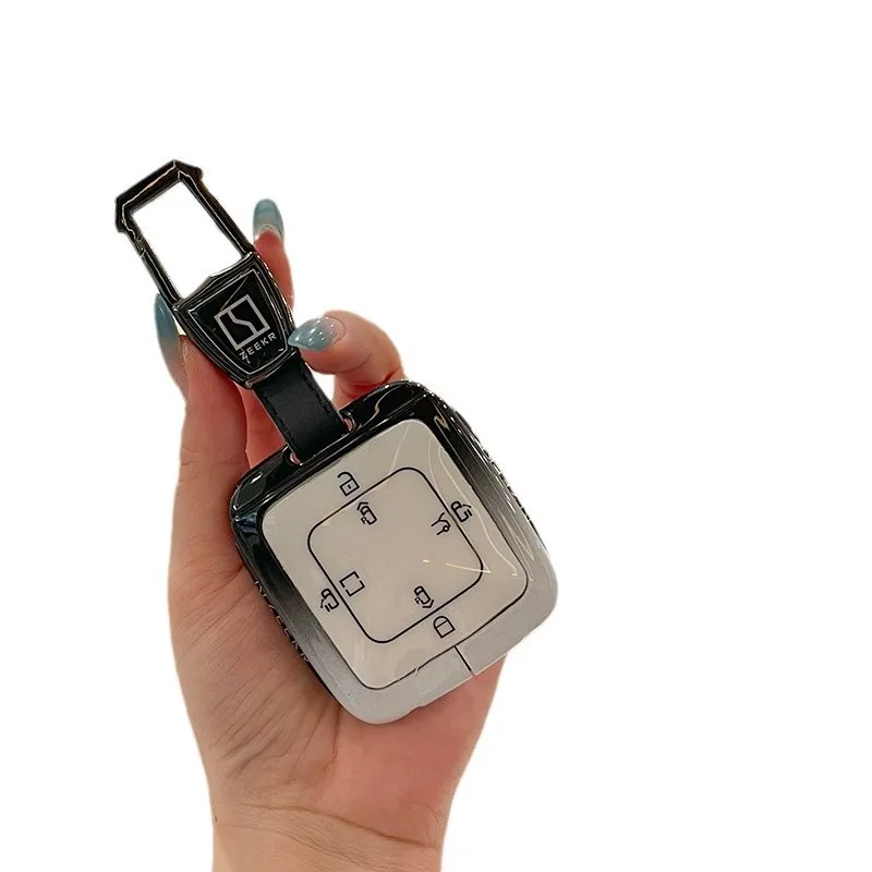 

Premium Zinc Alloy Key Cover Case for ZEEKR 009 (2024) - Protective Smart Key Fob Shell Key Bag Chain