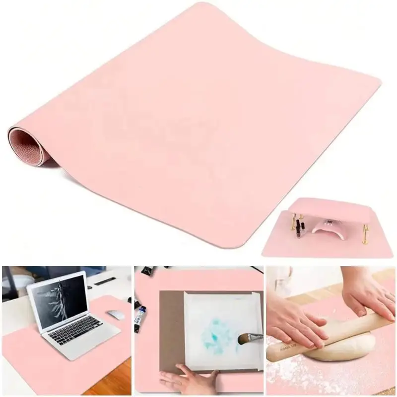 1Pc Foldable PU-Leather Nail Art Table Mat - Waterproof/Easy-Cleaning Armrest Cushion Hand Rest Pad For Studio/DIY Manicure Desk