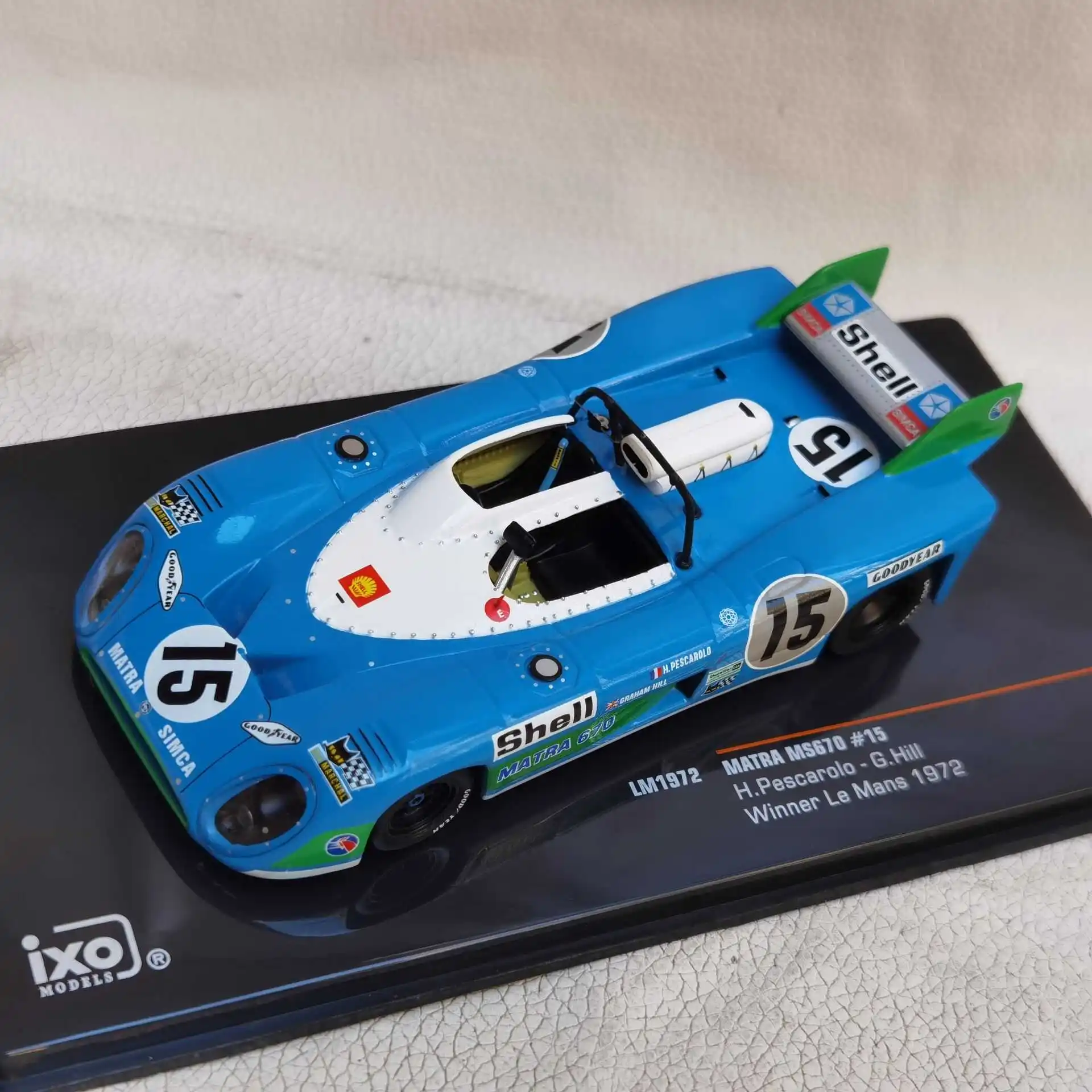 Diecast IXO Escala 1:43 MATRA MS670 # 15 1972 LE MANS coche de aleación modelo coleccionable juguete regalo recuerdo exhibición ornamento