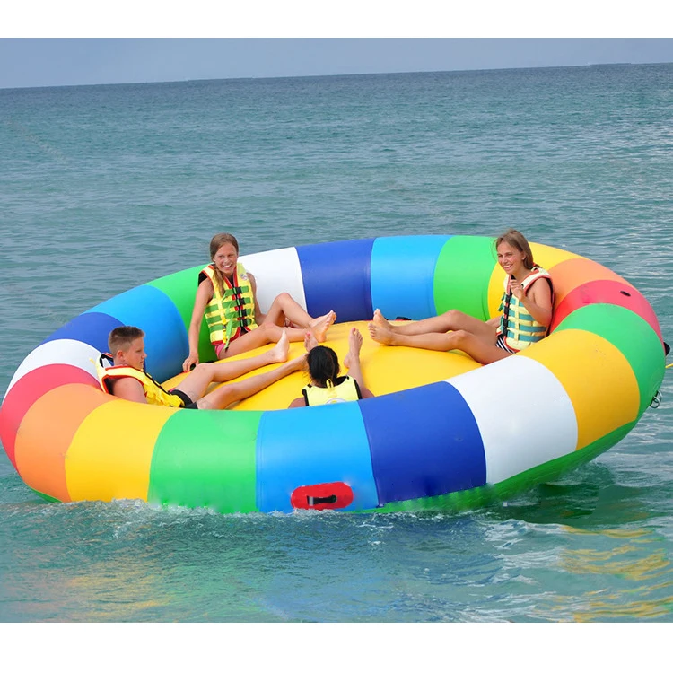 

Diameter 4 meter 13 feet Flying Sale Toy Towable Game Water Ride Spinner Games ufo Inflatable Disco Boat for Wholesales