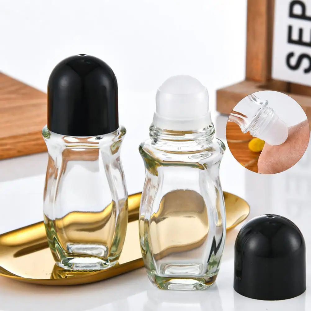 Thick Glass Roller Bottle Empty Essential Oil Roll On Bottles Leak Proof Massage Roller Ball Refillable Bottle Container