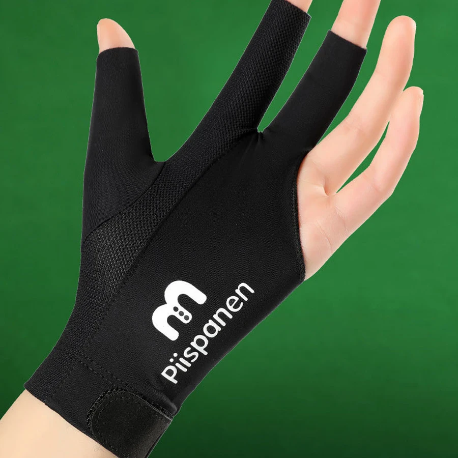 1Pc Three Fingers Snooker Glove Elastic Breathable Billiard Glove Non-Slip Wear Resistant Professional Pool Cue Gloves for Men W