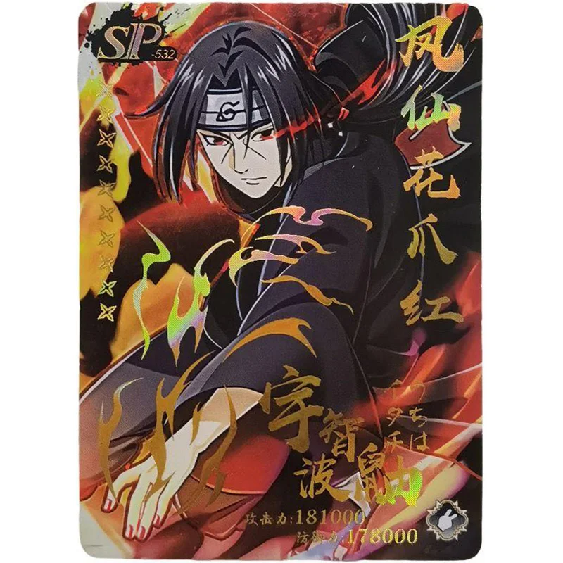 Anime Naruto Cartas Colecionáveis Raras, Folha de Refração SSP, Haruno, Sakura, Hyuga, Hinata, Itachi, Brinquedos Meninos, Presente de Aniversário, SP