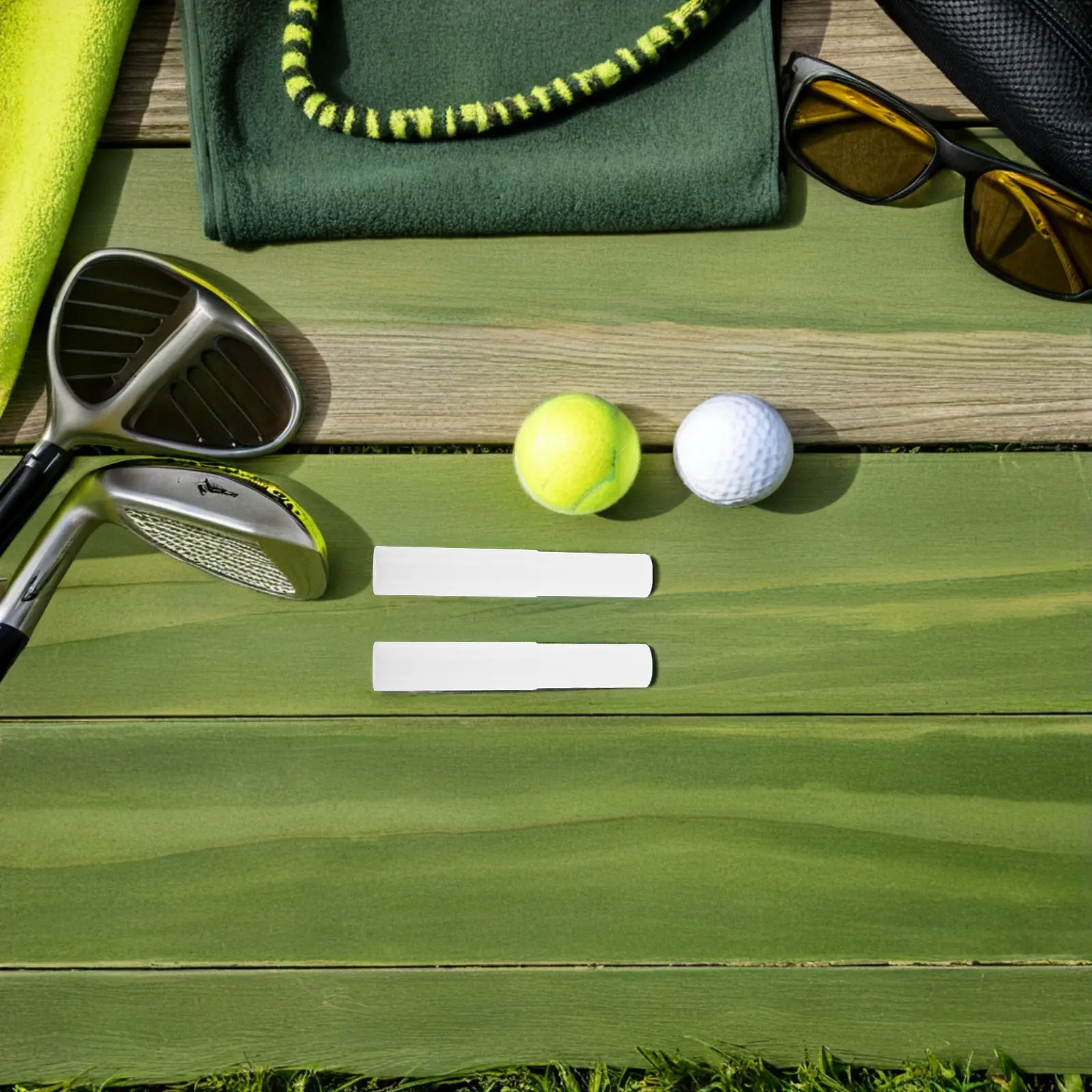 Lot de 2 rallonges de manche de golf blanches 13,85 mm en acier, insert universel pour l'extension de clubs de golf (driver, fer, putter), ajustement DIY