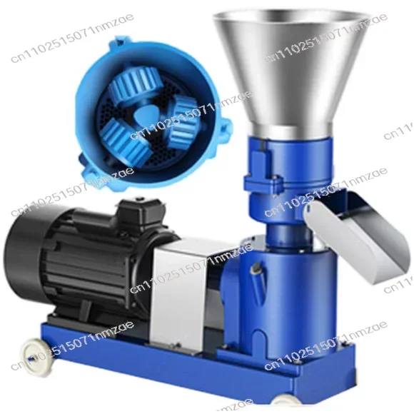 220V 380V Animal Feed Pellet Mill 4KW Biomass Pellet Press Machine 150-200kg/h