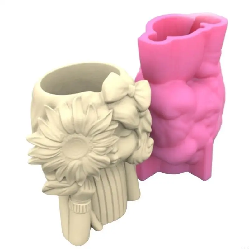 

3 шт., форма для литья бетона для девочек, эпоксидная смола, силиконовая форма ручной работы, инструмент «сделай сам»