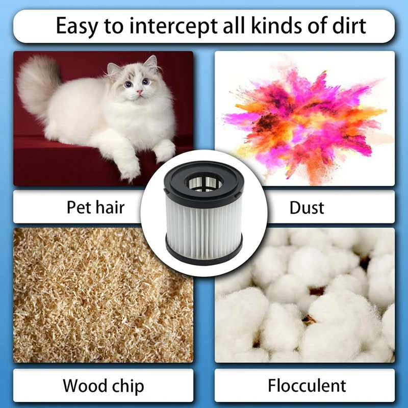 Filtro HEPA para Ryobi 18V ONE +, Aspirador a seco e molhado, Peças sobressalentes, Acessórios, PCL733, PCL734, P3240, 2Pack