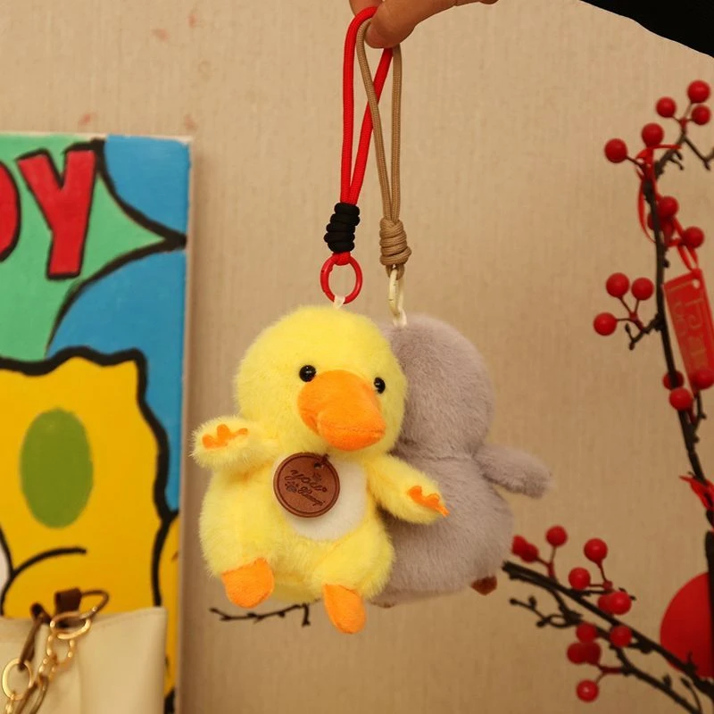 

11CM Cute Pendant Duck Plush Toy Soft and Small Bag Accessory Pendant Duck Doll a Festival and Birthday Gift for Children