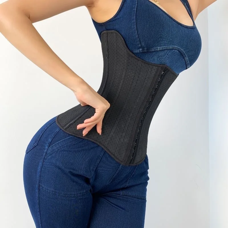 25 Steel Bones Latex Waist Trainer Corset Shapewear Slimming Belly Women Body Shaper Modeling Strap Reductive Girdle